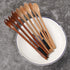 Honey Dipper Stick - Natural Wood Long Handle Spoons for Coffee/Tea - Dessert Iced Tea Cocktail Mixing Spoons