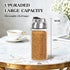 Sets, 14 OZ 2 Pack Large Sugar Dispenser Shaker Glass Sugar Container with Pour Spout for Coffee, Tea, Milk