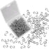 FEBSNOW 250pcs 0.55 Inch Mini S Hooks - Ornament Connectors for DIY Crafts with Storage Box