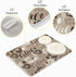 Coffee Mat for Coffee Cup Drying, Medium Brown Coffee Maker Mat, Microfiber Dish Drying Mats, 16x18 Inch
