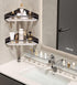 2 Pack Corner Shower Caddy, Adhesive Bathroom ShelvesAcrylic Shower Shelf Rack, No Drilling Bathroom Organizers