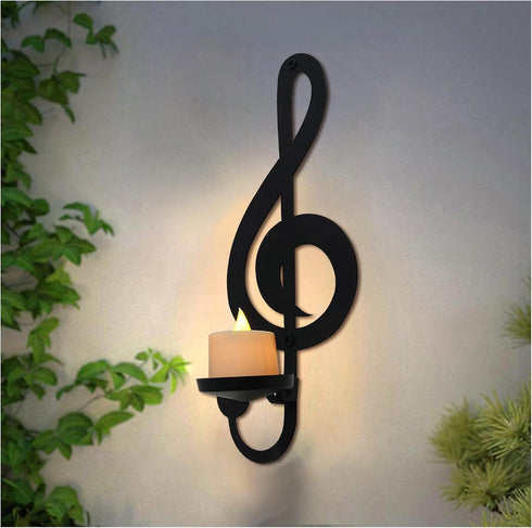 Candle Sconces Wall Musical Note Sconces Decor Wall Mounted Metal Candle Holders