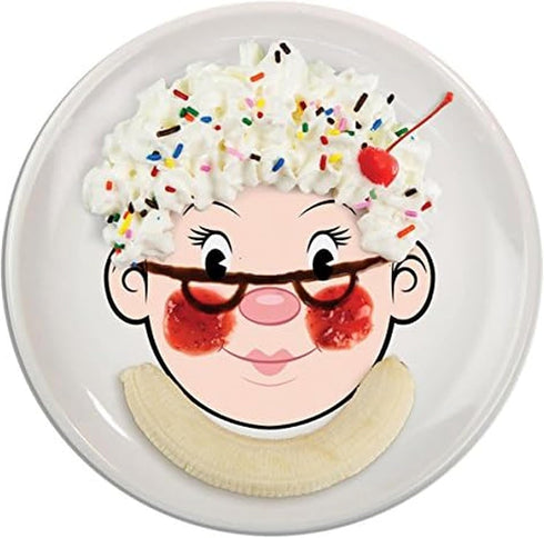 Genuine Fred MS. FOOD FACE Kids' Ceramic Dinner Plate