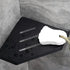 YISMAN 304 Lavatory Bathroom Corner Stainless Steel Shelf Wall Mount Triangular, Soap Holder,Black