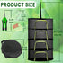 4 24" Layer Herb Drying Rack Hanging with Garden Pruning Shears, Large Zipper, Hook & Notepad, Foldable Drying Rack