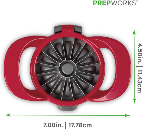16-Slice PrepWorks Dishwasher Safe Apple Slicer and Corer Thin Apple Cutter with Safety Cover