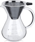 Pour Over Coffee Maker, Reusable 400ml Borosilicate Glass Hand Drip Manual Dripper Brewer Pot with Scale, Portable for