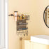 VITVITI Metal Hair Tool Organizer: Wall Mount with 3 Tier Shelf Basket Hooks, Bathroom Styling Tool Holder, Matte Black