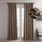HPD Half Price Drapes Faux Linen Curtains, 1 Panel, 50W X 84L, Textured Room Darkening Drapes for Bedroom, Dutch Cocoa