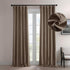 HPD Half Price Drapes Faux Linen Curtains, 1 Panel, 50W X 84L, Textured Room Darkening Drapes for Bedroom, Dutch Cocoa