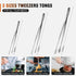 Kitchen Tweezers Tongs, Cooking Tweezers Stainless Steel - 3 Sizes for Meat, Pasta, and Plating