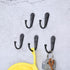 Yetaha 20PCS Wall Mounted Hooks with 40 Screws, Double Holes Towel Robe Hat Coat Hook for Kitchen, Bathroom, Bedroom,