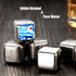 DERGUAM 8 Packs Fast-Cooling 304 Stainless Steel Ice Cubes, Whiskey Stones with Wine Opener, Nonslip Ice Tong & Tray