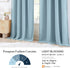 84 Inches 2 52" 84" Melodieux Blue Pom Pom Curtains Long for Bedroom, Living Room Darkening Blackout Boho Curtains