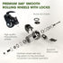180 Lbs, 14 Inch Idzo Round Heavy Duty Plant Caddy with Wheels, Cast Iron Plant Dolly, Plant Stand with Wheels, Load
