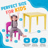 4 Set, ZENY Kids Plastic Table and Chairs Multicolor Play Room Furniture for Reading, Train, Art, Crafts