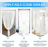 Tension Curtain Rod Black, 1pcs Adjustable Tension Rod for Windows 33 to 56 Inch, Non-Slip Spring Curtain Rod.