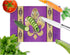 Caroline's Treasures 8205LCB Tiger Football Fleur de lis Glass Cutting Board Large Decorative Tempered Glass Kitchen Cutting and Serving Board Large Size Chopping Board