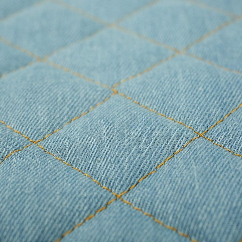 Denim Potholders Kitchen Everyday Basic 8 Inch 100% Cotton Pot Holder, Heat Resistant Hot Pads Set of 3 Light Blue