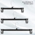 Hanger Central 25 Pack Heavy Duty Plastic Bottoms Hangers with Ridged Pinch Clips, 12 Inch, Black