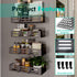 SETBAOO 4 Pack Magnetic Spice Rack for Refrigerator, Black Magnetic Shelf and Fridge Kitchen Storage Cabinet Organizers