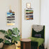 4 2 Pack(White) Mefirt Invisible Floating Bookshelves for Wall, Tier Vertical Spine Book Tower, Heavy Duty Floating