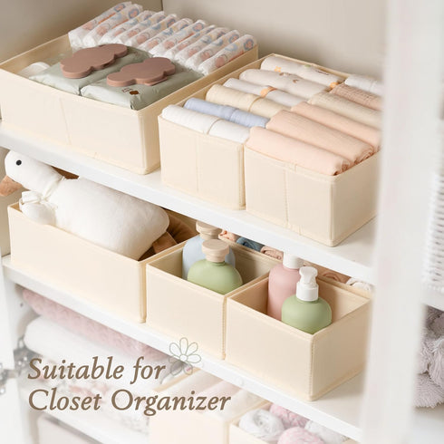 18-Piece Set, Closet Criusia Drawer Organizer Dresser Organizer for Baby Clothes, Foldable Storage & Drawer Dividers