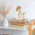 Reading Book Thinker Figurine Gift for Women Librarian Readers Study Graduates Students Teachers, Girl Reading Statue