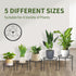 5-piece set (5, of metal plant potted flower racks, heavy-duty flower pot plant racks of different sizes, iron flower