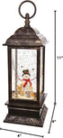 RAZ Imports 11" Snowman Lighted Water Lantern with Music