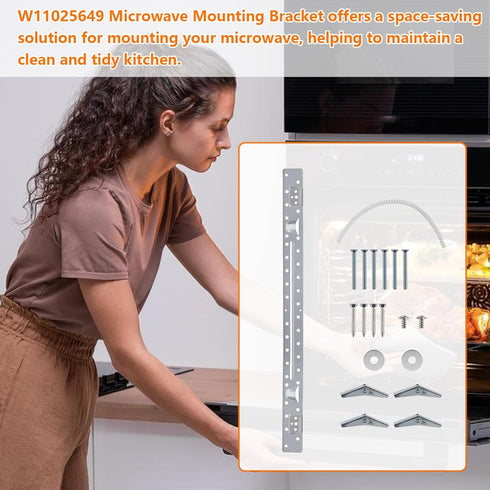 W11025649 AP6245752 Microwave Mounting Plate Kit Replacement for Whirlpool Kitchen-Aid Amana Maytag Microwave