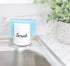 AuldHome Design White Enamel Sponge Holder, Rustic Enamelware Kitchen Sink Accessory
