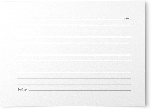 Floral Foil Border Recipe Cards, Set of 50, 4x6 inches (Gold Foil/White) by Dashleigh