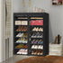 28 Closet ERONE Shoe Rack Storage Organize, Pairs Portable Double Row with Nonwoven Fabric Cover Shoe Shelf Cabinet