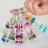 Dynamic Liquid Timers Key Chain Set, Colorful Motion Bubbler Timekeeper Keychains