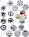 15-Pack Magnoloran Wedding Cake Stencils, Floral Cake Templates, Baking Tools, Dessert Decorating Molds