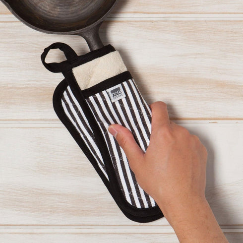 Now Designs by Danica Superior Potholder, Narrow Stripe Black