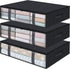 StorageRight 3-Pack Foldable Storage Bins for Clothes, Under Bed Containers for Organizing Clothing, Bedroom, and