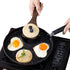 Non Stick Frying Pan, Romantic Heart Circle Egg Pan, Multifunction Omelette Skillet with Oil Brush
