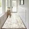 Capslpad Abstract Washable Runner Rug, 2.6x8 Light Beige Non-Slip Modern Low Pile Kitchen Rug