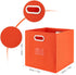Robuy Set of 4 Foldable Cube Storage Bins, Fabric Storage Boxes with Dual Metal Handles for Organizing Clothes, Toys,