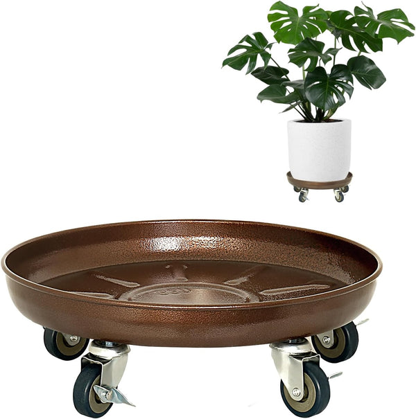 Plant Saucer 13" Rolling Plant Caddy Rolling Plant Stand with Wheels Heavy