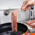 Bacon Storage Container with Air-Sealed Tight Lid, Fridge Bacon Holder, Deli Meat Cheese Keeper with Tongs