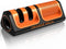 Orange Ninja Mini Knife Sharpener, Coarse & Fine Knife Sharpening System with Bottle Opener & Fridge Attachment