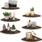 HORLIMER 6 Pack Wall Mount Floating Corner Shelf, Rustic Wood Corner Wall