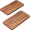 VERTORGAN 2 Pack Acacia Wood Serving Tray,11.8x5.9 Inch Decorative Trays Platter for