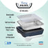Fancy Panz Classic Serving Tray for Food, USA Made Foil Pan Carrier with Clear Lid, Travel Casserole Carrier