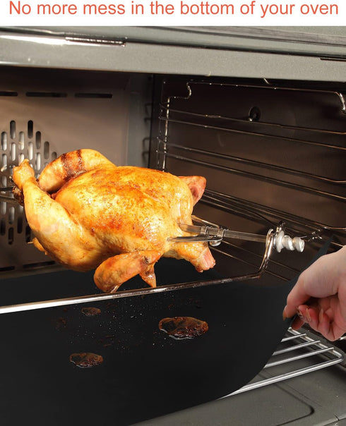 Oven Liners for Electric Oven, Nonstick Reusable Mat, 15.75" X 23.62", Easy to Clean, 2 Pack