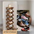Closet, 3 YYW Shoe Rack, Foldable Bamboo Shoes Shelf, Freestanding Shoe Storage Organiser for Entryway, Bedroom