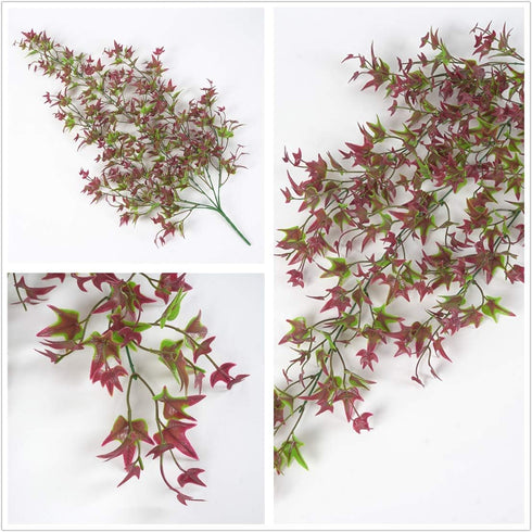 Artificial Hanging Vine, Sweet Potato Leaves Faux Ivy Garland, UV Resistant Plastic Plants for Indoor Outdoor